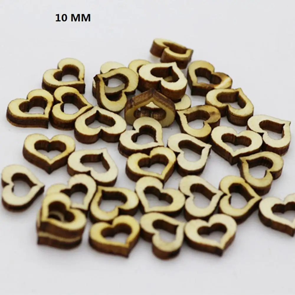 100 шт./упак. милые пуговицы для свадебного стола в форме сердца 3 размера 10/20/30 мм |