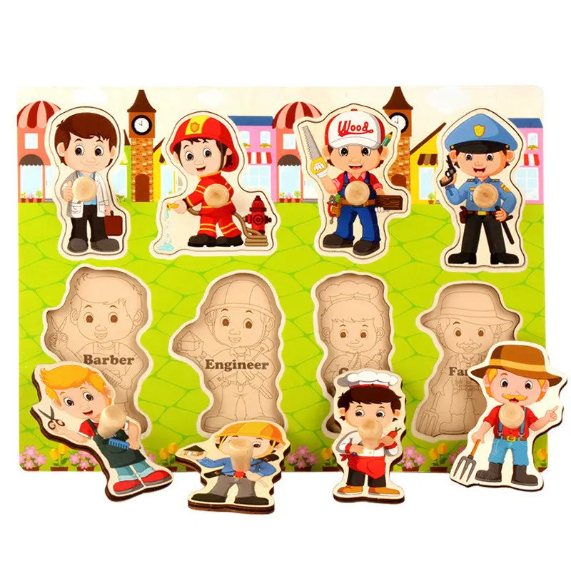 06 Fulljion Деревянные игрушки Монтессори Детские игрушки Обучающие игры лабиринт магнитная головоломка 3d модель Популярные головоломки Обучающие подарки - Цвет: 06