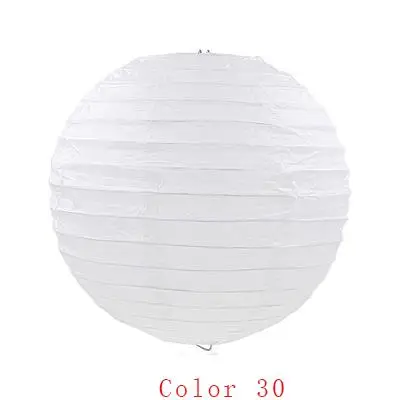 1 шт. Круглый DIY lampion белый подвесной фонарь шар вечерние принадлежности бумажный фонарь ткань Свадебные украшения - Цвет: Color 30
