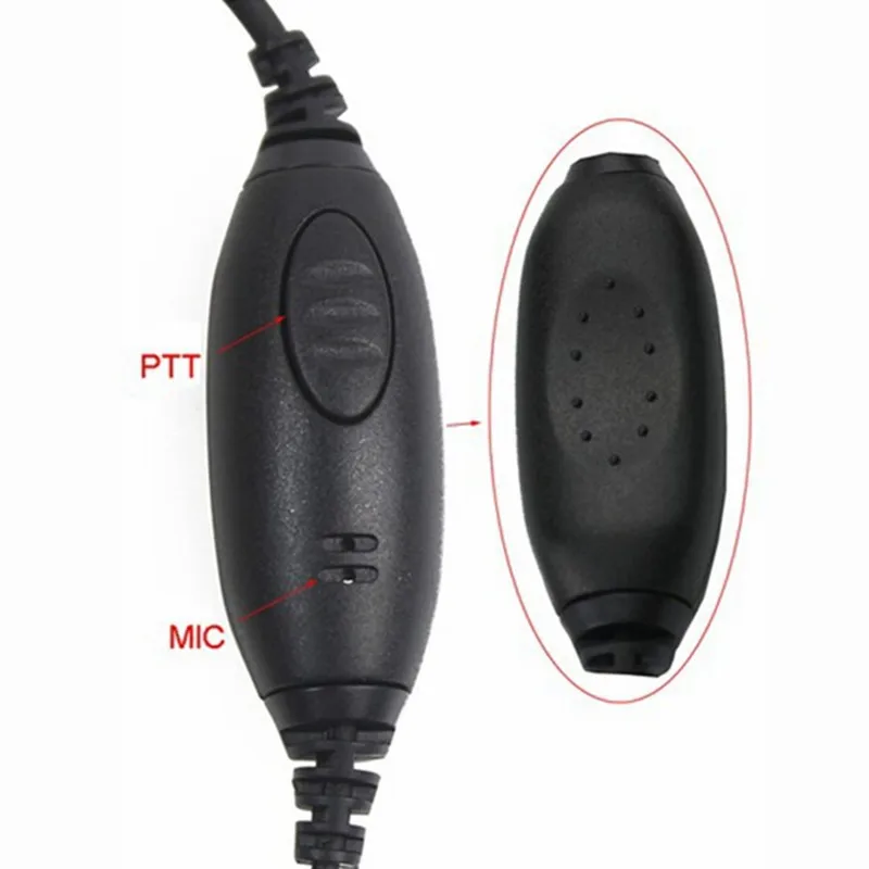 2 контакта PTT Mic гарнитура для Kenwood Radio QUANSHENG PUXING 'd xun HYT TYT TH Baofeng UV5R наушники черный