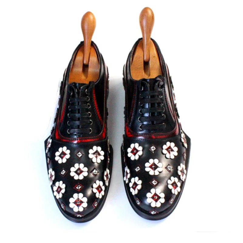 Классические высококачественные мужские туфли Bullock из чистой кожи ручной работы