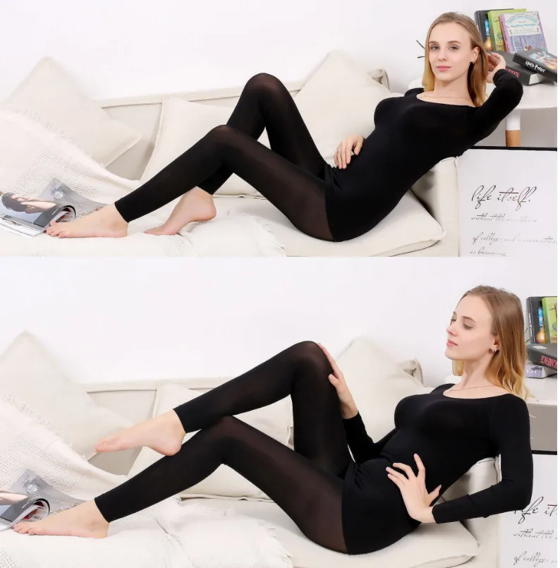 AIDAYOU Women's Thermal Underwear Set Female good elasticity Soft Long Johns 37 Degree female Slimming Ultrathin Heat ouc1818 | Женская
