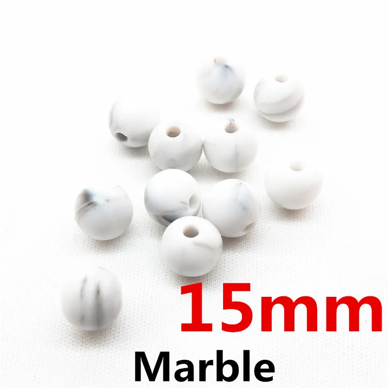 15mm Chenkai, 100 шт, 9 мм, 12 мм, 15 мм, силиконовые бусины-прорезыватели, сделай сам, круглые детские соски, ювелирные изделия, сенсорные Прорезыватели зубов, игрушки для изготовления бусин, BPA бесплатно - Цвет: 15mm