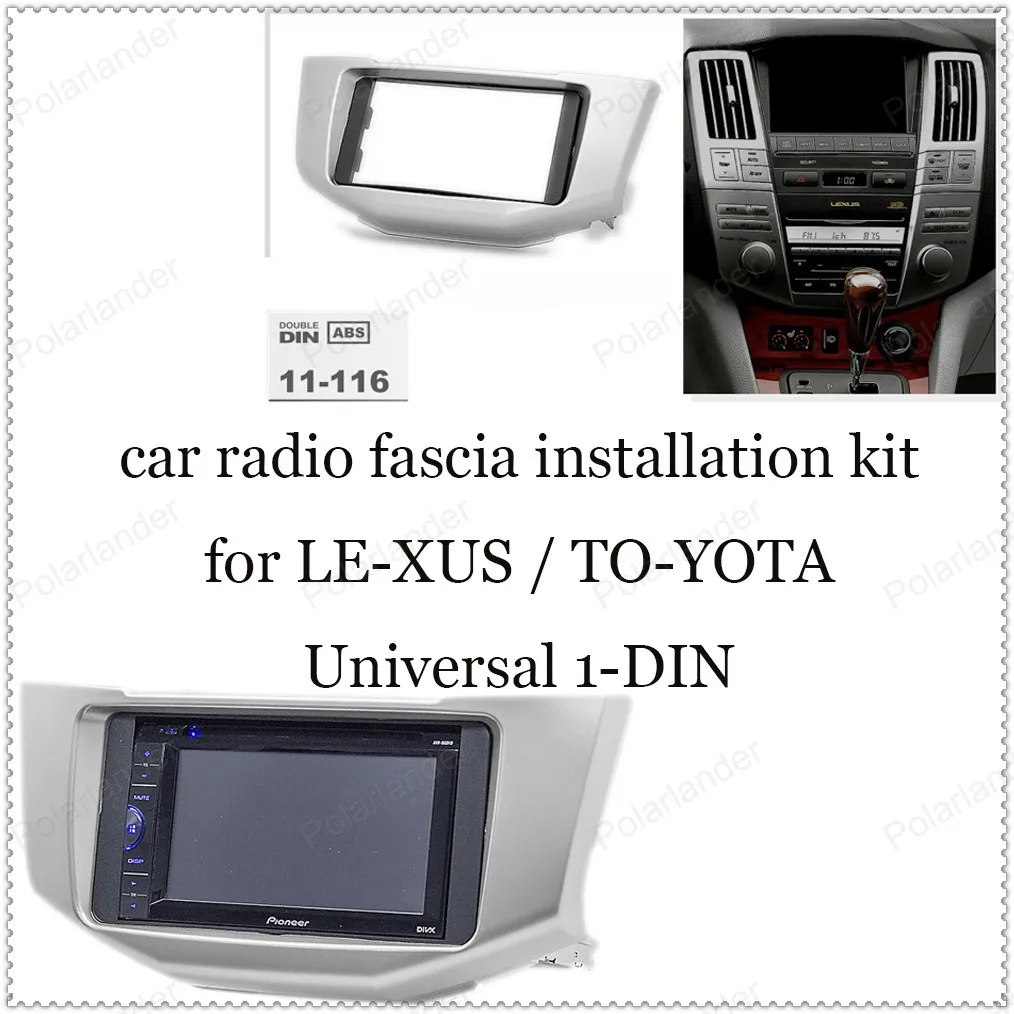 

CD universal machine retrofit panel for TO-YOTA Ha-rrier year 03-09 for LE-XUS RX-300 year 03-09 1-DIN ABS Plastic Radio Fascia