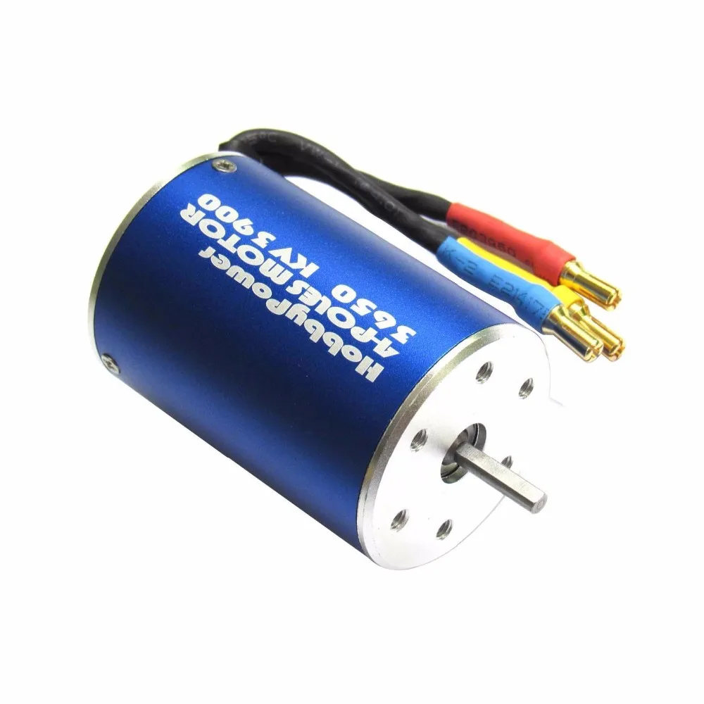Hobbypower 60a ESC Бесщеточный Скорость контроллер + 3650 3900kv 5200kv 4 полюса Двигатель для 1/10