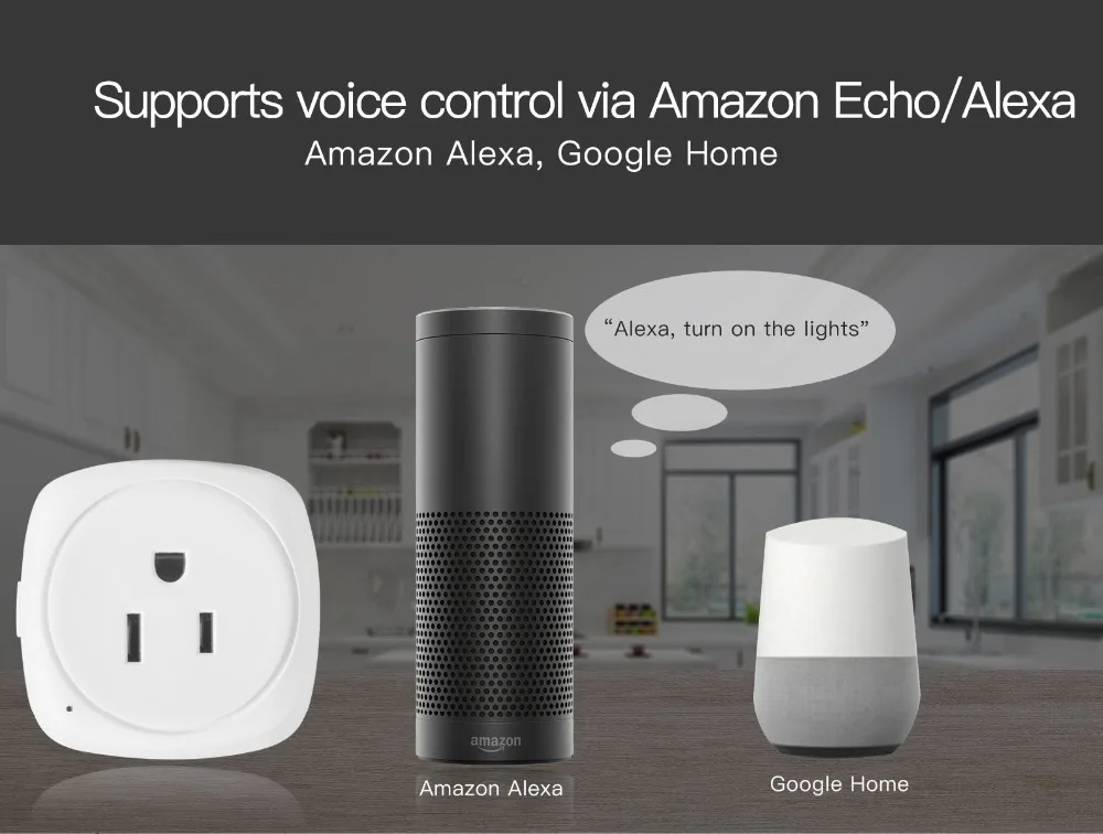 Умный дом wifi переключатель умная розетка для Apple Homekit ALexa Echo Google Home ЕС США адаптер Сири, голосовой пульт дистанционного управления Vstarcam