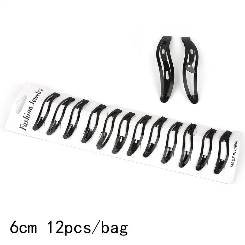 07 6x1cm Черный образца 12 шт./компл. металлические заколки для волос заколки BB повязки для волос, заколки для волос для девочек женские заколки для волос аксессуары для укладки волос - Цвет: 07 6x1cm