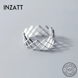 Кольцо женское из серебра 925 пробы, с геометрическим узором