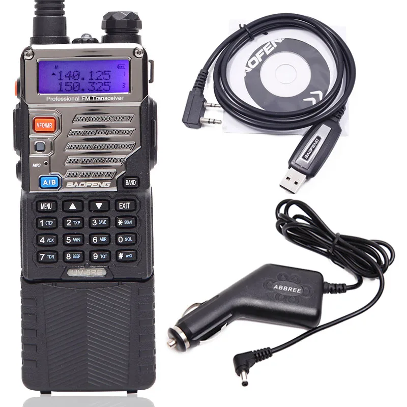 as pic show 1 Baofeng UV-5RE 8 Вт иди и болтай Walkie Talkie профессиональные CB радиостанция баофэн UV5RE трансивер VHF UHF Портативный УФ 5R охоты Ham радио - Цвет: as pic show 1