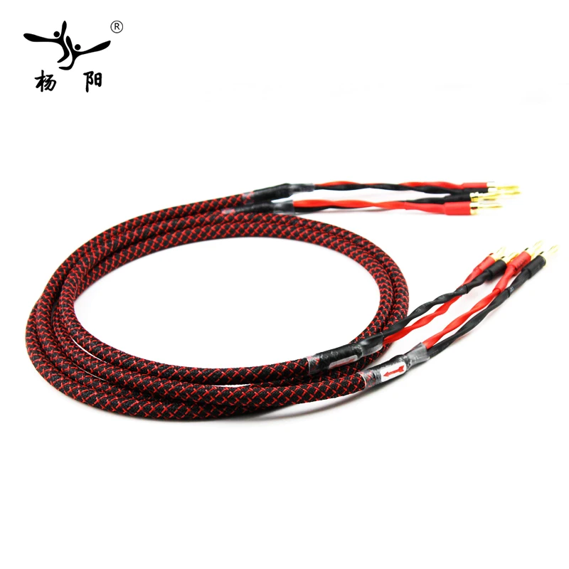 YYAUDIO 1 пара HiFi 2 банан к динамик кабель/Canare 4S8 аудио кабель для усилителя м/1 5 м/2 м/3