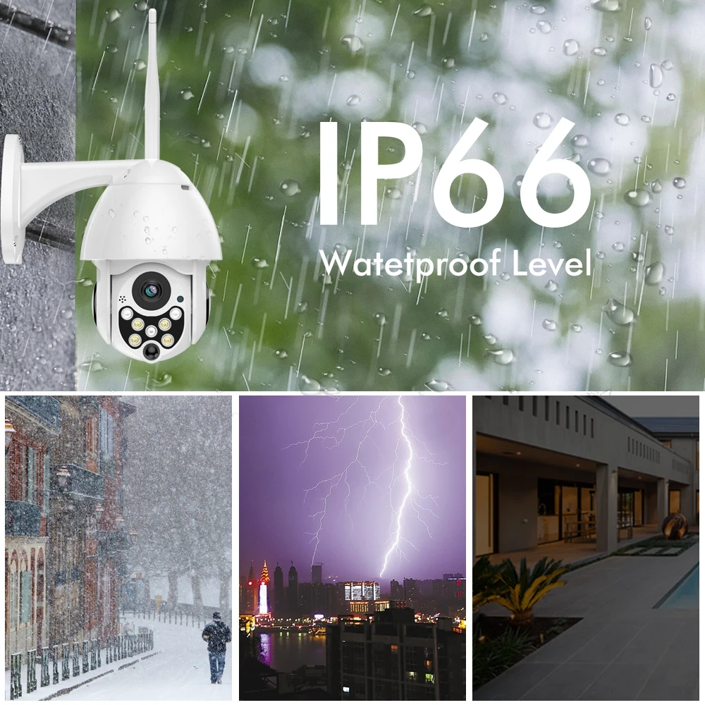 SDETER 1080P PTZ камера безопасности IP наружная скоростная купольная беспроводная Wi Fi
