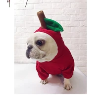 ahuapet dog winter clothes warm clothes french bulldog cotton jacket christmas pet costume apple cosplay puppy outfit products e