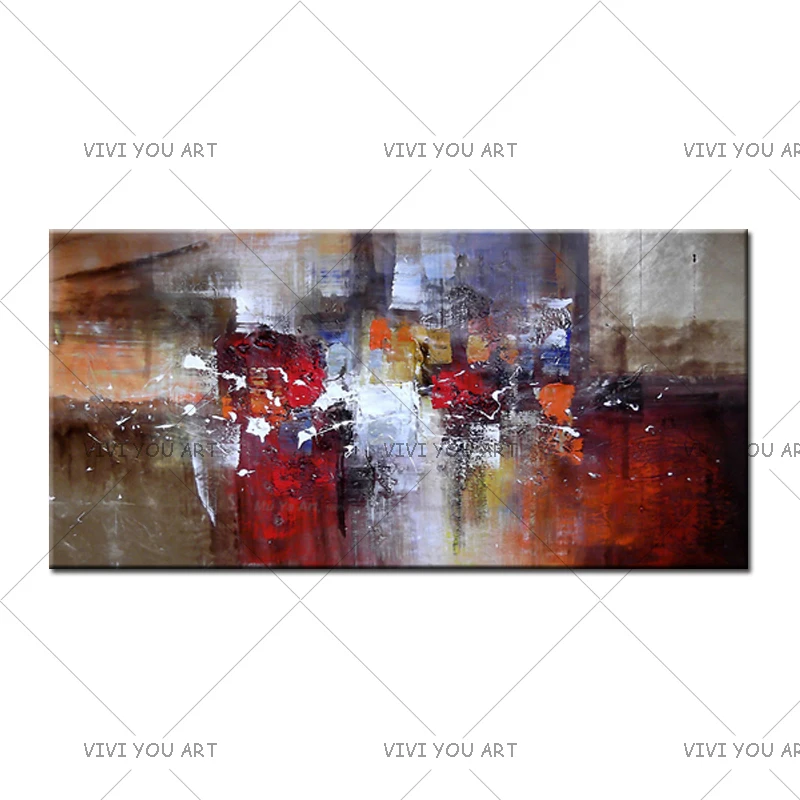 Abstract Modern Large Canvas Wall Art Huge Handmade Oil Painting Decorative Paintings For Home Decor Office Decoration | Дом и сад