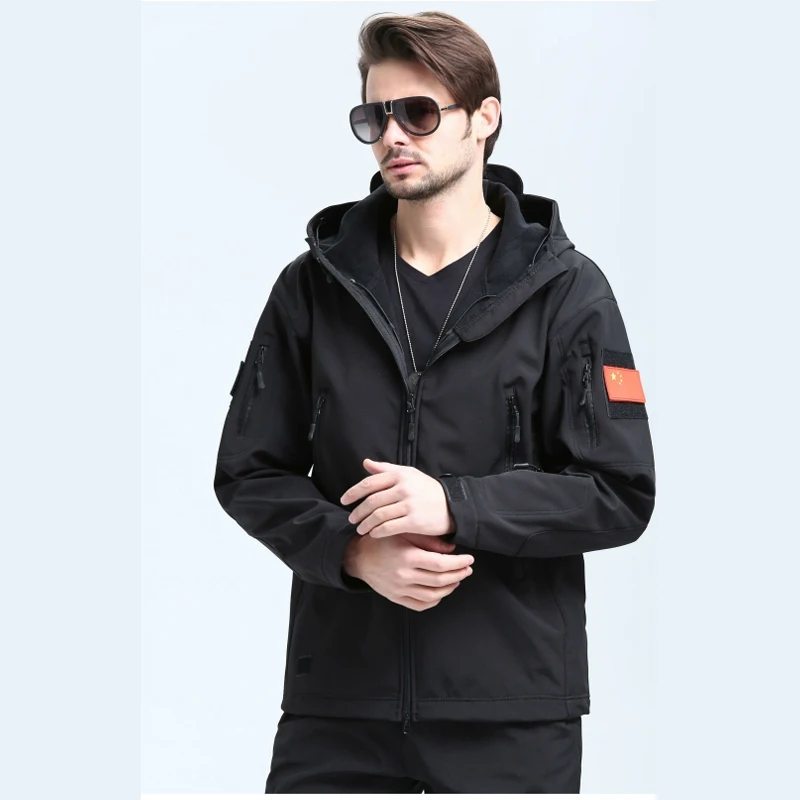 Lurker Shark Soft Shell Военная тактическая куртка Для мужчин Водонепроницаемый ветрозащитная куртка-штормовка для девочек с камуфляжным принтом флисовый плащ с капюшоном куртка SWAT