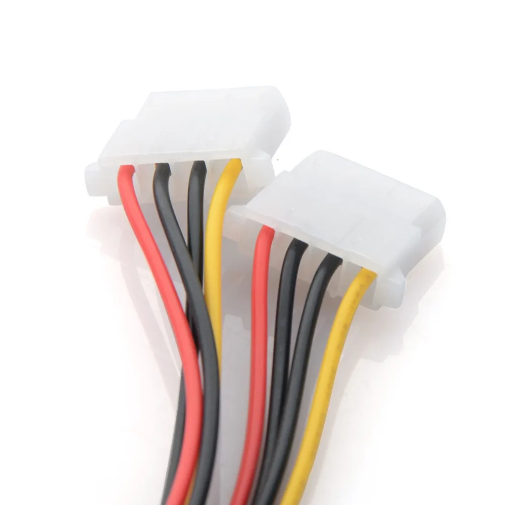 Новый 19 см кабель адаптера питания 15-контактный SATA штекер для Dual Molex 4-контактный