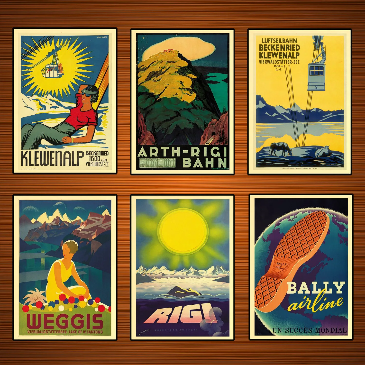 Швейцария Люцерна Туризм постеры Arth-Rigi-образный классические настенные наклейки