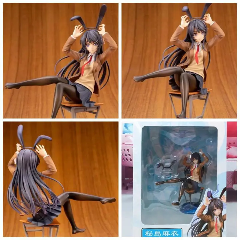 Аниме Rascal Does Not Dream of Bunny Girl Senpai Sakurajima Mai ANIPLEX сексуальные ПВХ Фигурки для девочек