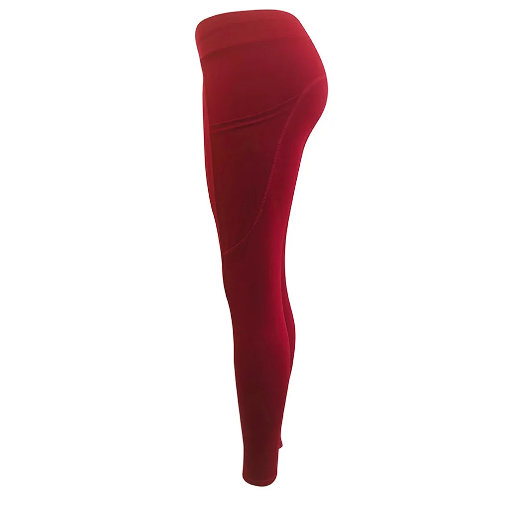 Женские леггинсы для тренировок KLV Solid Fitness Sports Gym Running Yoga Athletic Pants - спортивные брюки для йоги и бега #3.