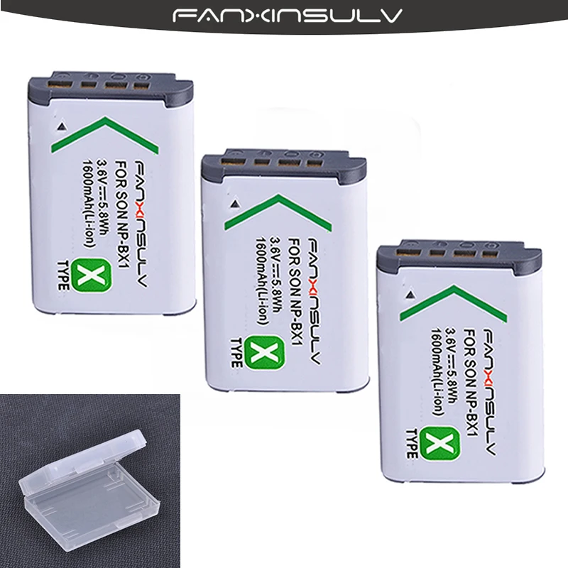 Чехол для Sony NP BX1 с аккумулятором и 3 батареями чехол DSC RX100 M6 M5 M4 M3 M2 CX405 CX240E PJ410 HX300