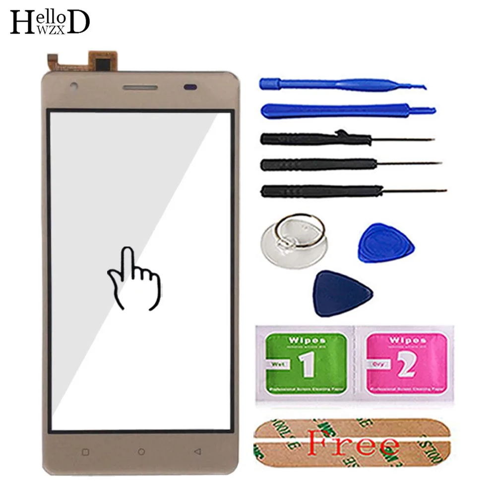 Gold With Tools 5 ''сенсорный экран для DEXP Ixion MS550 сенсорный экран Стекло сенсор дигитайзер панель Объектив Стекло Repari Переднее стекло инструменты клей - Цвет: Gold With Tools