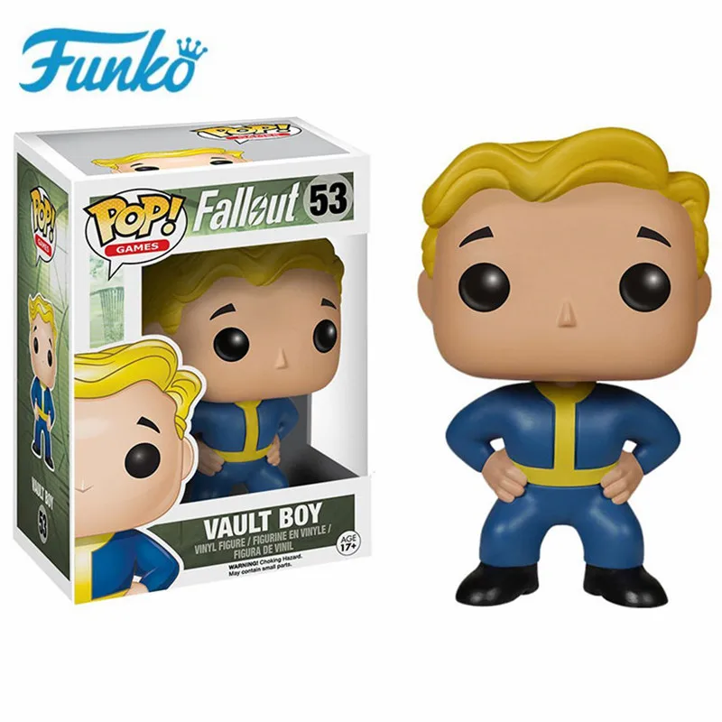 With box-53 Funko Pop Gaming Heads Fallout#47 vaddle Boy#49 power Armor Фигурка Игрушки Для Коллекция подарков на день рождения для любителей фильмов - Цвет: With box-53