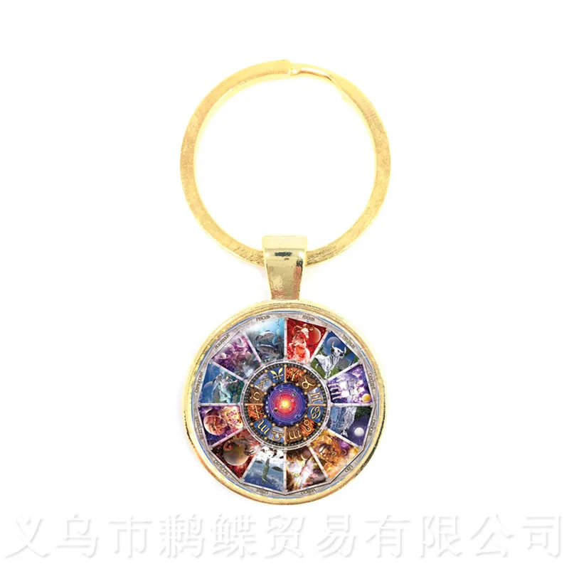 2018 Новые брелки лучший подарок взрывные двенадцать созвездий драгоценный камень