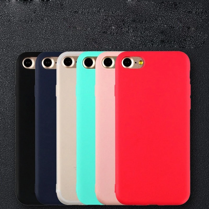Soft Silicone TPU Cases Candy Color Phone Cover for iPhone 5 5S 6 6S 7 Plus Ultra Thin Back Capa Shell Coque Skin Funda VQ328 |