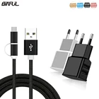 Зарядный кабель 2 в 1, USB Type C и Micro USB, для Xiaomi Mi A1Max 2Mix 2 Redmi 5 Plus5A Type-C EU