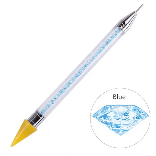 1pc Blue Pencil Высокое качество, Кристальный карандаш, стразы с плоской задней поверхностью, инструменты для самостоятельного изготовления бусин, шпильки, палочки для одежды, алмазные палочки, er B1145 - Цвет: 1pc Blue Pencil