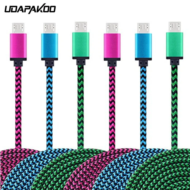 Нейлоновый провод Micro USB для быстрой зарядки 1 м Samsung Galaxy s4 s6 a6 j6 j8 xiaomi redmi 5 6a 4x note 6 pro