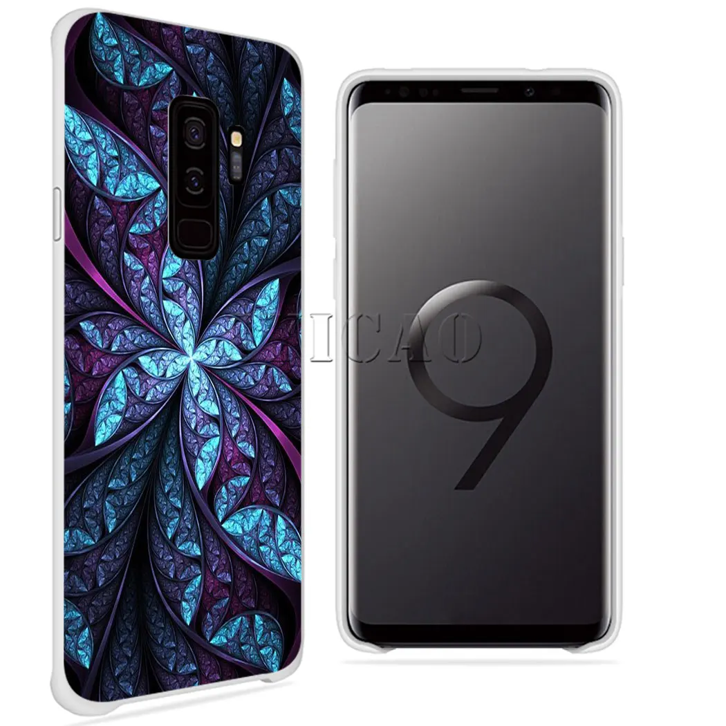 Цветочный принт со стразами для Samsung Galaxy A3 A5 A6 A7 A8 Plus A9 A10 A70 M10 M20 M30 A10S A20S A30S A40S