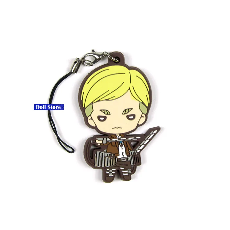 Аниме брелок Криста Ленз ривалле эрене Армин Саша мантра Резиновый
