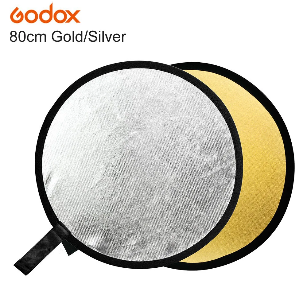 GODOX 32 светильник 2 в 1 складной отражатель света для фотосъемки золотого и