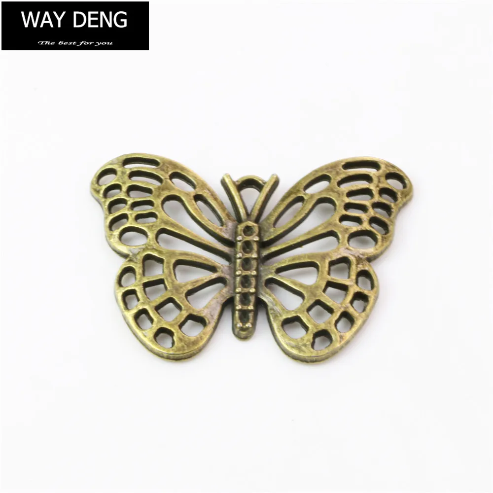Pack of 8 Vintage Bronze Metal Alloy Hollowed Butterfly Charms Necklaces Pendants DIY Jewelry Making Accessories 41x29 MM | Украшения и