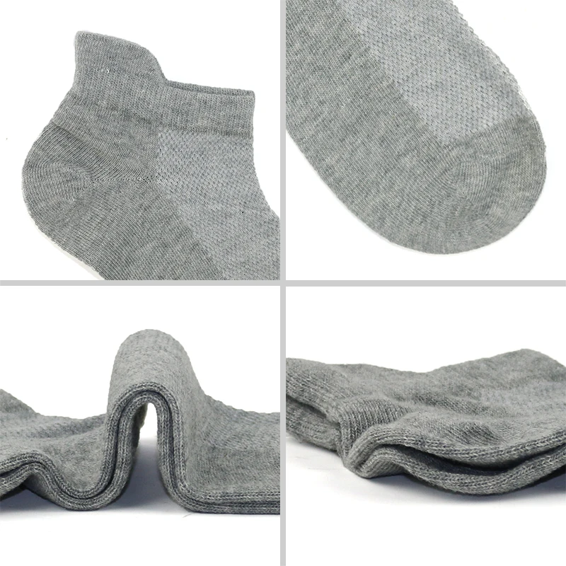 Носки мужские короткие из чесаного хлопка модные невидимые мягкие дышащие