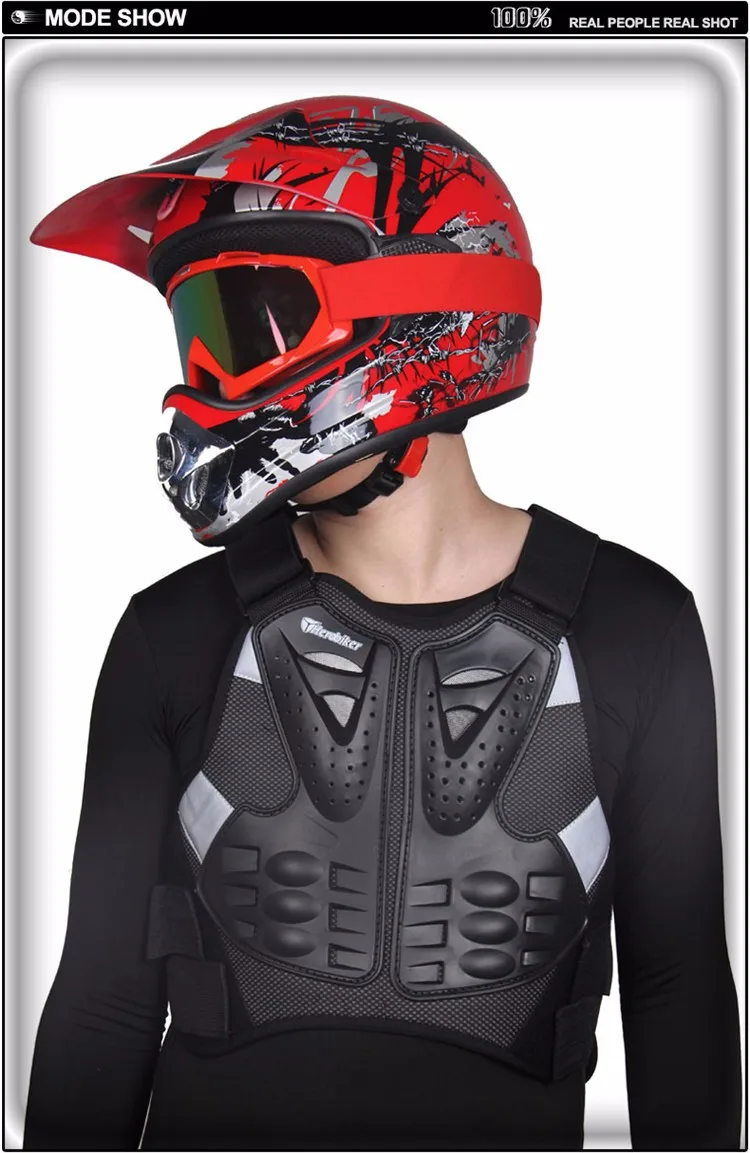 Herobiker Мотокросс MX Броня мотоцикла Off для мотогонок, для езды по бездорожью куртка для защиты от верховой езды велосипед Велоспорт Даунхилл Moto Armour черный