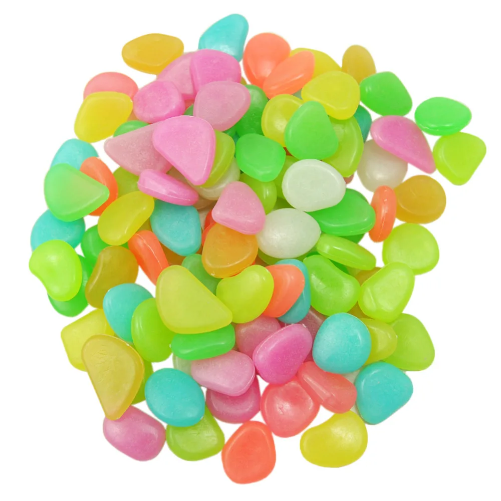 Детские светящиеся галечные камни игрушки для игр светится в темноте аквариума