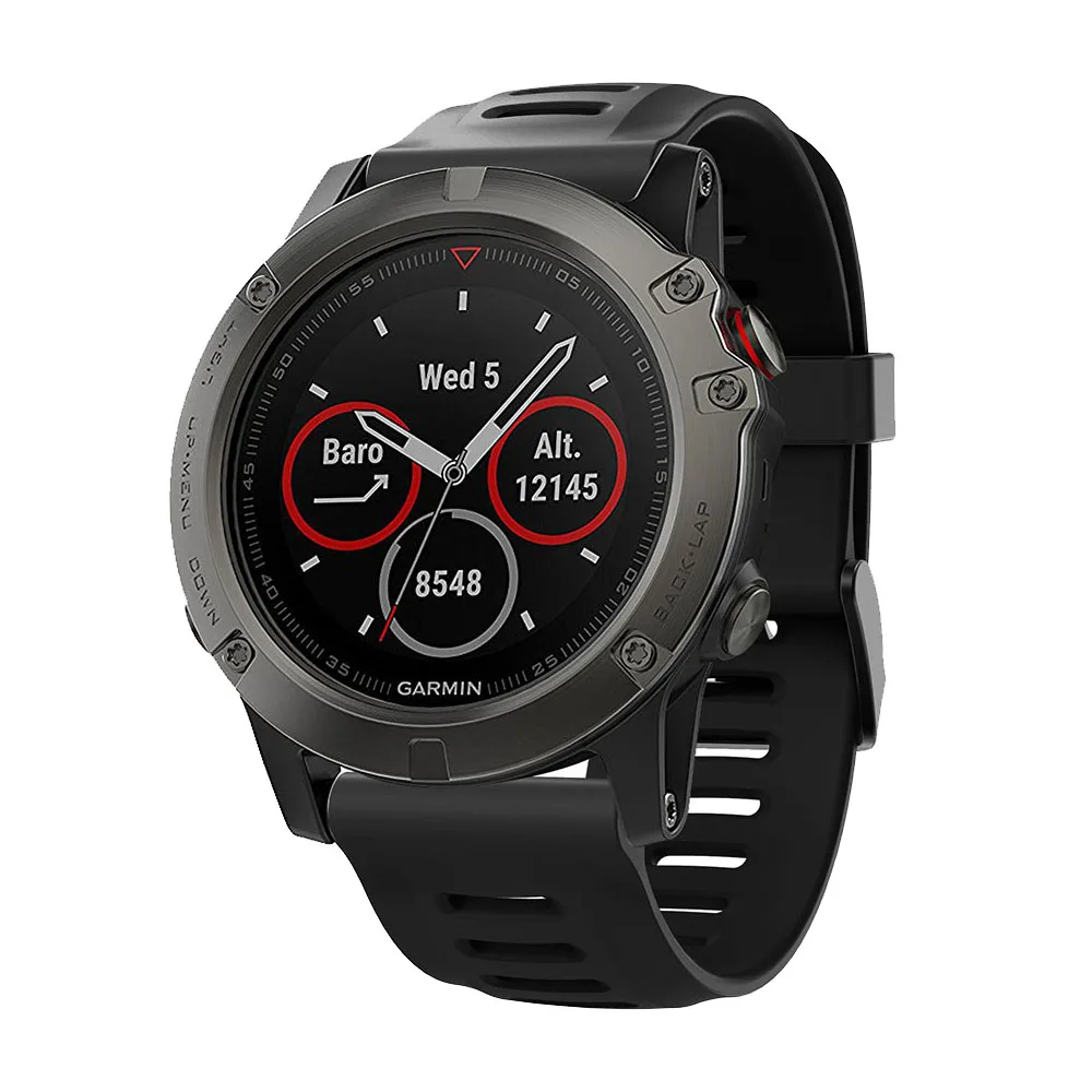 Черный 26 22 20 мм ремешок для часов Garmin Fenix 5X5 5S Plus 3 3 HR Forerunner 935 часы Quick Release силиконовый легкий ремешок на запястье - Цвет: Черный