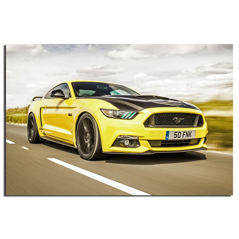 1 шт. холст живопись Ford Mustang мышцы автомобиля HD плакат настенные художественные