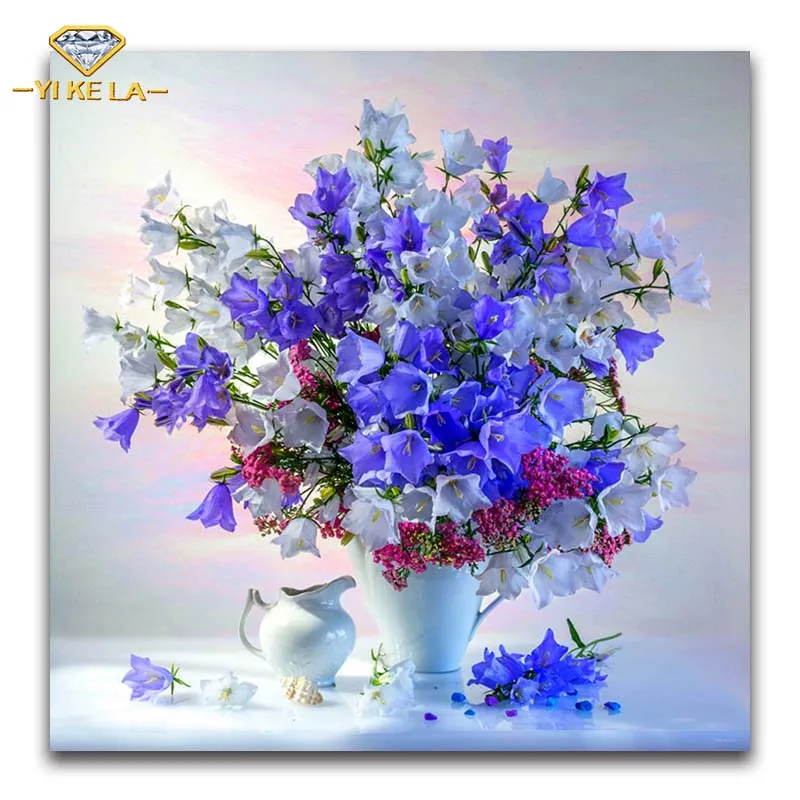 Икела полное квадратное алмазное вышивание коробка крестиком цветы сделай сам 3D рисование вазы алмазная мозаика маленькая лилия HU41 on.