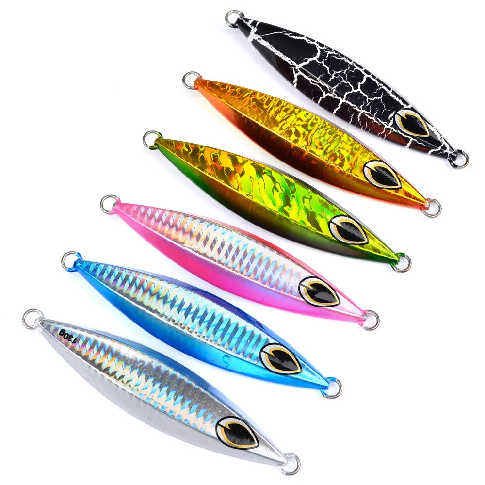 

3pcs Random Color Slow Jig Deep Sea Ocean Boat Fishing Lure Metal J 11cm 140g iron plate lead fish Bait