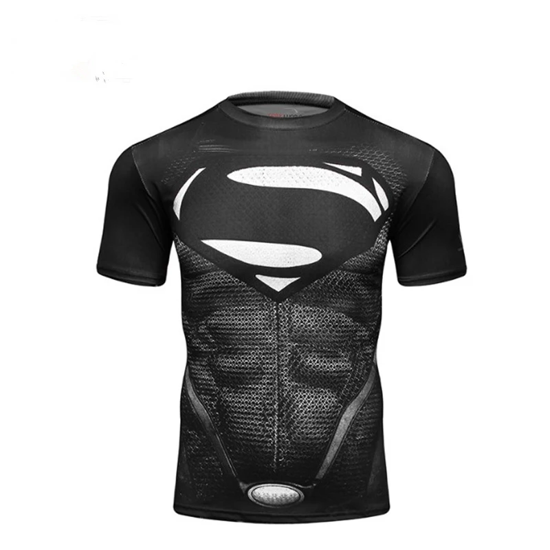 Супер человек Рашгард Mma боксерская футболка с длинным рукавом Muay Thai Gi Jiu Jitsu rashguards
