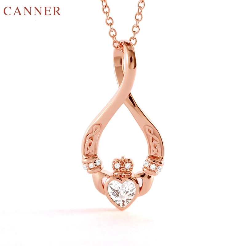 Бесконечность любовь кубический цирконий ожерелье для женщин CZ хрустальное