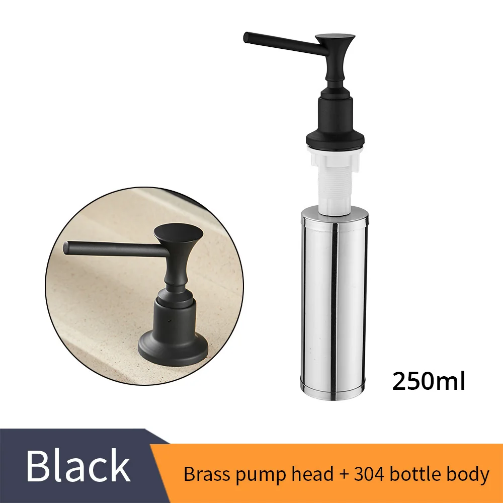 Black-250ml Дозаторы жидкого мыла для кухни 400 мл пластиковая бутылка для ванной комнаты Замена для раковины ручные дозаторы жидкого мыла спрей 2302 - Цвет: Black-250ml