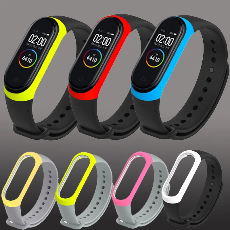 Mi Band 4 ремешок спортивные силиконовые часы браслет mi band 3 аксессуары smart для Xiaomi