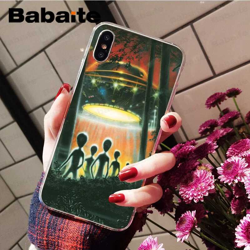 Мягкий высококачественный чехол для iPhone 7 для телефона Babaite Alien UFO 8 5 5Sx 6 7 plus 8 Plus X XS MAX XR - Цвет: A10