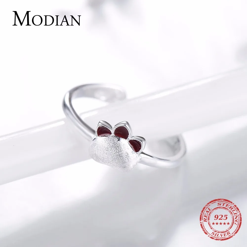 Modian 2019 Новое поступление 925 пробы серебро Мода кольца Броши с красной эмалью в