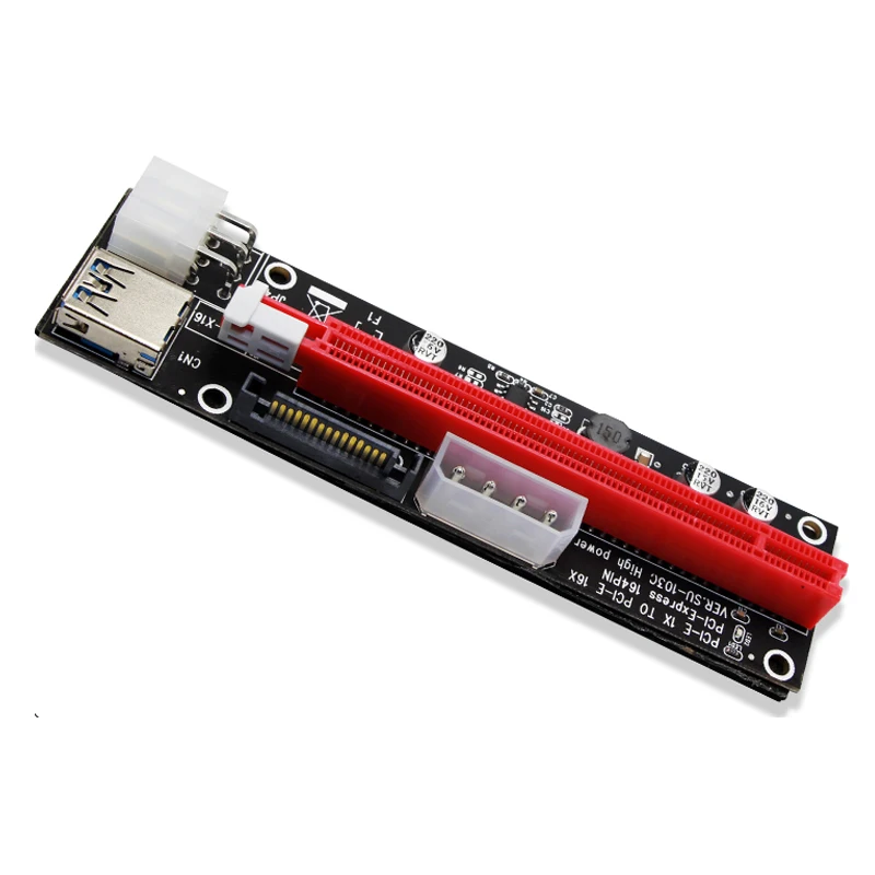 12 шт. черный 3 в 1 4pin 6pin SATA PCI-E Express 1x 4x 8x 16x удлинитель USB 0 переходная карта для