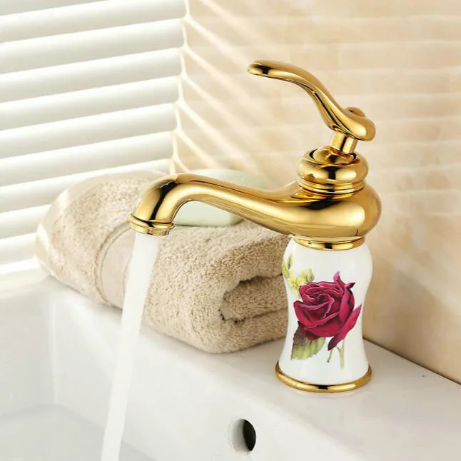 Смеситель для ванной из латуни и белого фарфора|deck mounted|bath tapbathroom basin faucet |