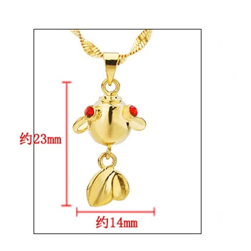 OMHXFC Wholesale European Fashion Woman Man Unisex Party Birthday Wedding Gift Goldfish Zircon 18KT Real Gold Charm Pendant PN94 | Украшения